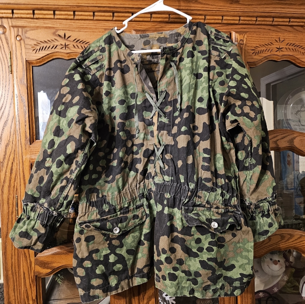 WW2 Era replica reversible Tunic cover green camo.. Airsoft, Reenactment